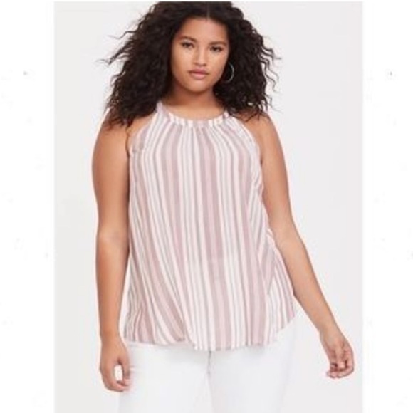 Torrid RAYON CREPE HIGH NECK TANK size 2 oj - Picture 1 of 6